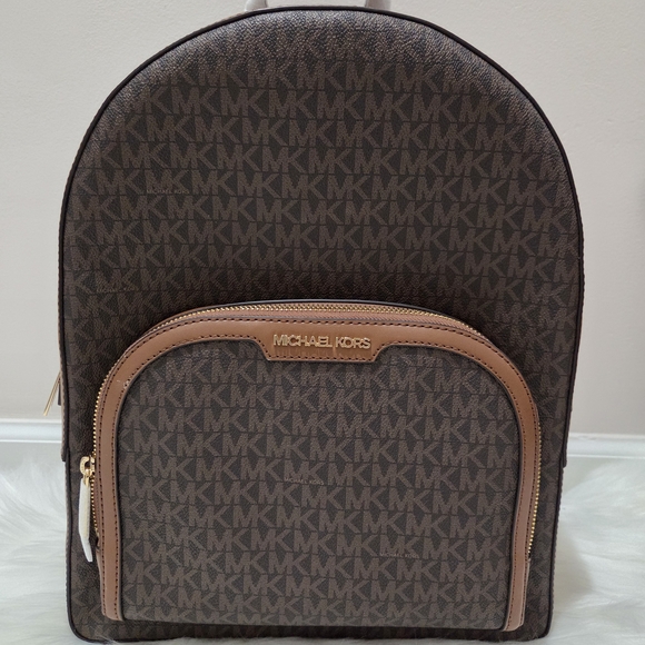Michael Kors Signature Brown Backpack NWT $558